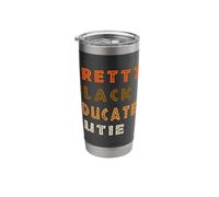 Pretty Black Educated Cutie Gift African History Pride Afro Stainless Steel Insulated Tumbler