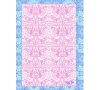 Pretty Blue And Pink, Intricate, Hand-Painted Pattern Print 8x11, Hardcover 200 Page Floral Detailed Unlined Journal/Art Pad Or Drawing Book: By: Artist Mary Elisabeth Linder @ MaryEMade