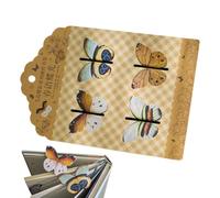 Pretty Bookmarks, Cute Reading Page Holders, 2.09x1.57 Inches, 4 Pieces Colorful Traditional Stationery Set, Decorative Book Marks for Kids, Women, Readers, Students, Teachers, Birthday Gift