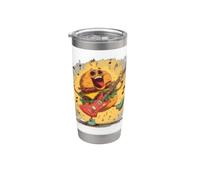 Pretty Burger Rock Costume with Cool Electric Guitar Stainless Steel Insulated Tumbler