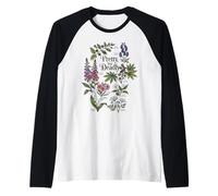 Pretty, but Deadly Vintage Poison Flowers Raglan Baseball Tee