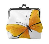 Pretty Butterflies Full Double-Sided Printed Pattern Women's and Girls' Fashionable Leather Kiss Lock Coin Purse Card Bag