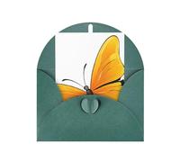 Pretty Butterflies Print Blank Greeting Cards, Love Buttons, Pearl Paper Envelopes Suitable For Various Occasions - Anniversary Cards, Thank You Cards, Holiday Cards, Wedding Cards, Congratulations.