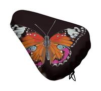 Pretty Butterfly Bike Seat Rain Cover Waterproof Dustproof Bikes Saddle Cushion Soft Bicycle Seat Pad Covers with Drawstring for Men Women