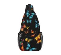 Pretty butterfly Crossbody Chest Bag Sling Backpack for Travel Work Casual Use Shoulder Pack
