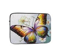 Pretty butterfly Flower Print Laptop Sleeve 10 inch, Ultra-Thin Computer Bag Notebook Computer Tablet Laptop Bag for Office Daily Commute