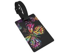 Pretty Butterfly Print Luggage Tag for Suitcases Cute Waterproof and Reusable Travel Bag Backpack Tags Gifts