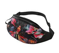 Pretty Butterfly Print Printed Fanny Pack for Men Women Crossbody Waist Bag Pack Bum Bag with Adjustable Strap for Hiking Running Travel Cycling