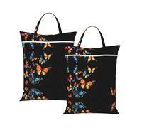 Pretty Butterfly Print Travel Laundry Bag,Small Laundry Bags For Travelling, Dirty Clothes Storage Organizer For Gym, Camping, Dormitory(1/2pcs)