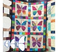 Pretty Butterfly Template Set for Quilting, Acrylic Sewing Tool, Assorted Sizes (S)