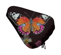 Pretty Butterfly Waterproof Bike Seat Cushion with Drawstring for Women Men Soft Padded Bicycle Seat Cover for Comfort Wide Road Bike Saddles Universal Fit for Mountain Exercise