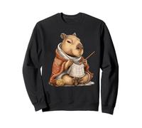 Pretty Capybara Knitting for Boys and Girls Sweatshirt