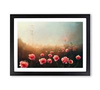 Pretty Carnation Flowers Framed Print | A2 Black Framed Wall Art | Ready to Hang | Modern Floral Picture | Living Room Bedroom Lounge Office