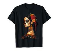 Pretty Catrina Woman, Mexican Day of The Dead T-Shirt