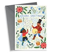 Pretty Christmas Card - Twelve Days Of Christmas - Pipers Piping & Drummers Drumming