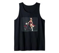 Pretty Christmas Girl with Festive Motorcycle Costume Tank Top