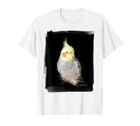 Pretty Cockatiel Portrait Artwork Pet Gift T-Shirt