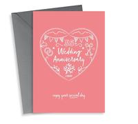 Pretty Coral Anniversary Card - 35 Years - 35th Wedding Anniversary Enjoy Your Special Day