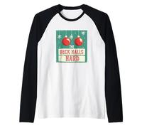 Pretty Deck The Halls Hard Naughty Speech Costume Raglan Baseball Tee