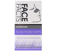 Face Facts Charcoal Nose Pore Strips | Charcoal + Glycerin | Draws out impurities & oils, helping eliminate blackheads | 6 Strips