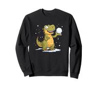 Pretty Dinosaur Face for Winter and Snowball Fun Sweatshirt