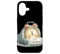Pretty Do it Tomorrow Statement with Alarm Clock Case for iPhone 17