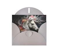 Pretty dress up unicorns Gray Patterns greeting card 6x4 inches with envelope, covering birthdays, weddings and other occasions