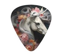 Pretty dress up unicorns Patterned guitar picks - (thin/medium/thick) free to choose, suitable for all kinds of string instruments,