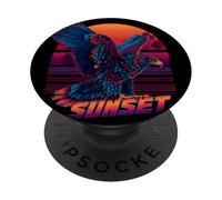 Pretty Eagle with Sunset Motto PopSockets Adhesive PopGrip