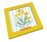 Pretty Easter Cards Daffodils Striped - Pack of 5 Illustrated Cards One Design