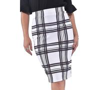 Pretty Fashion Plain Pencil Skirts for Women UK with Separate Elasticated Waist Women's Skirts Midi Length Approx 25 Inches Knee Length Black Skirt Ladies Pencil Skirt Multiple Colours UK 8-22