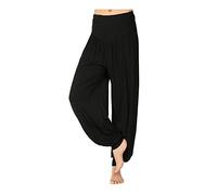Pretty Fashion Women's Harem Trousers Ali Baba Long Ladies Girls Pants Baggy Hareem Leggings Plus Size 8-22 (8/10.Black)