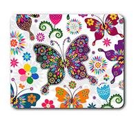 Pretty Floral Butterflies Mouse Mat Pad Computer PC Laptop Gaming Office Home Desk Accessory Gadget 2426