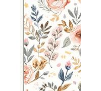 Pretty Floral Notebook: 6x9, Neutrals, Flower Detail Interior, Inspirational Quotes on Selected Pages: Notes, Diary, Affirmations, Lists, Daily Planning, Gift for Teenagers