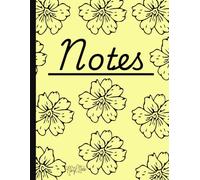 Pretty Florals, Soft Yellow And Tropical, Notes 150 Lined Page, 8x11 Page, Notebook Perfect For School, Learning And Note-Taking: Created With ... By: Artist Mary Elisabeth Linder @ MaryEMade