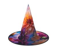 Pretty Flower print Halloween hat parties, carnivals hat dances, cosplay. Costume Witches Party Adult