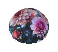 Pretty Flower print Stylish Shower Cap Reusable Shower Cap Women Large Shower Cap for Braids Long Hair