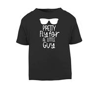 Pretty Fly for a Little Guy Statement [BBY5] Short Sleeve Cotton Toddler t Shirt, 1-2 Years, Black