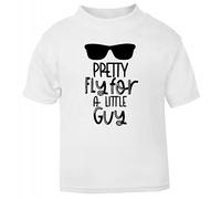 Pretty Fly for a Little Guy Statement [BBY5] Short Sleeve Cotton Toddler t Shirt, 1-2 Years, White