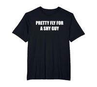 Pretty Fly for A Shy Guy T-Shirt, Men's Big and Tall, Black, 3X Tall