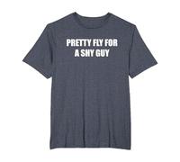 Pretty Fly for A Shy Guy T-Shirt, Men's Big and Tall, Heather Blue, 4X Tall