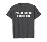 Pretty Fly for A White Guy T-Shirt, Men, Dark Heather Grey, 6XL