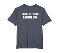 Pretty Fly for A White Guy T-Shirt, Men's Big and Tall, Heather Blue, 6X Tall