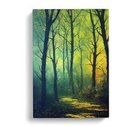 Pretty Forest Path No.3 Canvas Print | Gallery Wrapped 30mm Frame Wall Art | 30x20 inches | Ready to Hang | Modern Landscape Picture | Living Room Bedroom Lounge Office