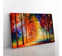 Pretty Forest Vol.5 Abstract Canvas Wall Art Print Ready to Hang, Framed Picture for Living Room Bedroom Home Office Décor, 76x50 cm (30x20 Inch)