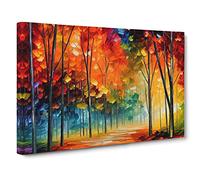 Pretty Forest Vol.7 Abstract Canvas Wall Art Print Ready to Hang, Framed Picture for Living Room Bedroom Home Office Décor, 30x20 Inch (76x50 cm)