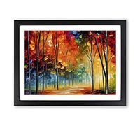 Pretty Forest Vol.7 Abstract H1022 Framed Print for Living Room Bedroom Home Office Décor, Wall Art Picture Ready to Hang, Black A2 Frame (64 x 46 cm)