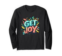Pretty Get Joy Statement Emblem for Boys and Girls Long Sleeve T-Shirt