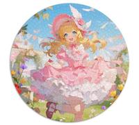 Pretty Girl 1000 Pieces Round Jigsaw Puzzle Creative Pleasing Lmpossible Hard Dificult Challenging Games for Adults And Kids 1000pcs (67.5x67.5cm)