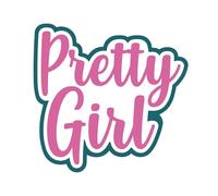 Pretty Girl Embroidered Patch Cool Girl Fabric Embroidery Patches Pink Girly Empowering Beautiful Girls Iron On Sew On Patches for Clothes Backpacks Hats Gifts for Adults Teens Besties 3x2.9 Inches